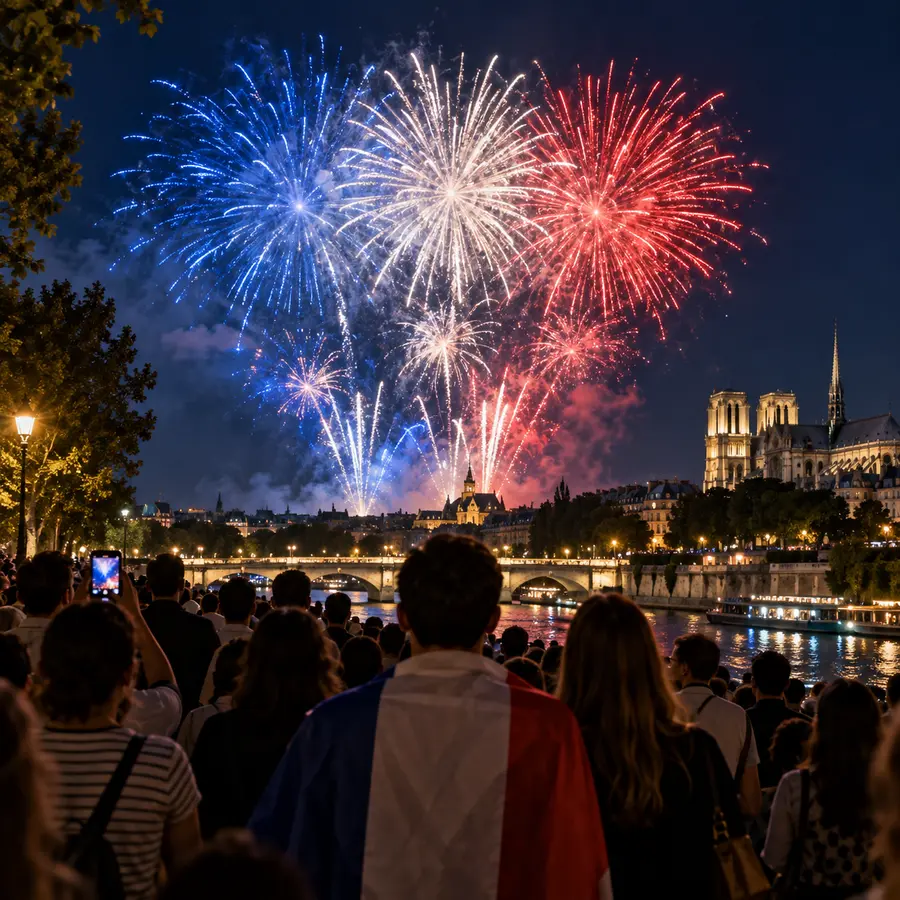 Feu d’artifice d’une fête nationale