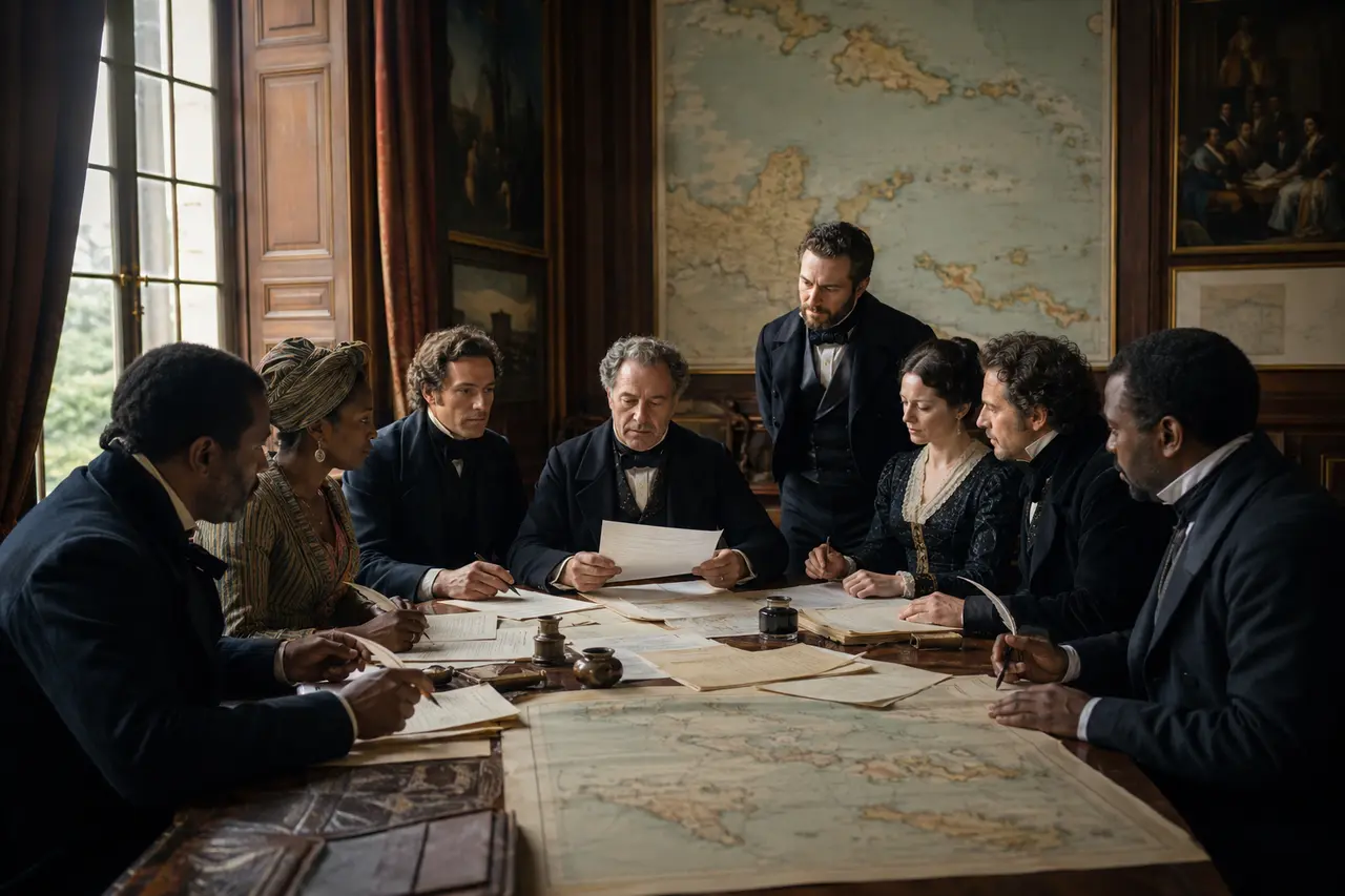 Réunion évoquant le travail politique autour de l’abolition en 1848